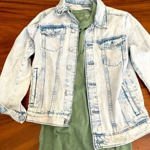 Acid wash denim jacket